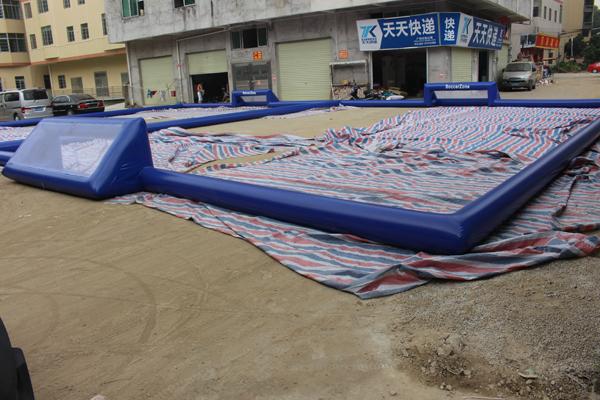Campo de fútbol/campo de fútbol inflables modificados para requisitos particulares de los 24m del x 18m para la bola de la burbuja