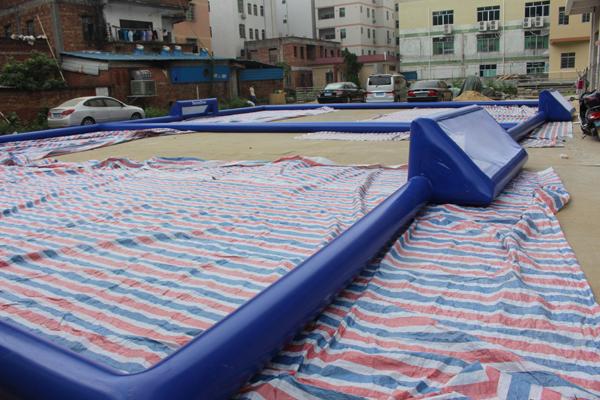 Campo de fútbol/campo de fútbol inflables modificados para requisitos particulares de los 24m del x 18m para la bola de la burbuja