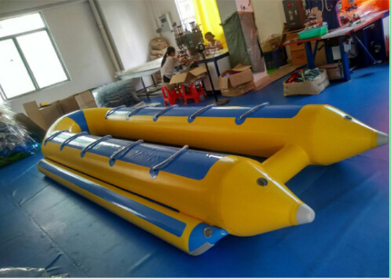 China El barco de plátano inflable de los deportes de la aguamarina los 5.3m*3m explota el tubo del juego del agua proveedor