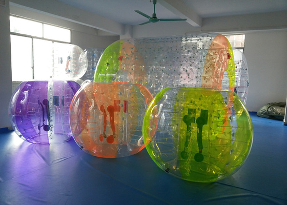 China Los carnavales colorearon el traje humano de la bola de la burbuja del fútbol del topetón de la bola de la burbuja de aire afuera proveedor