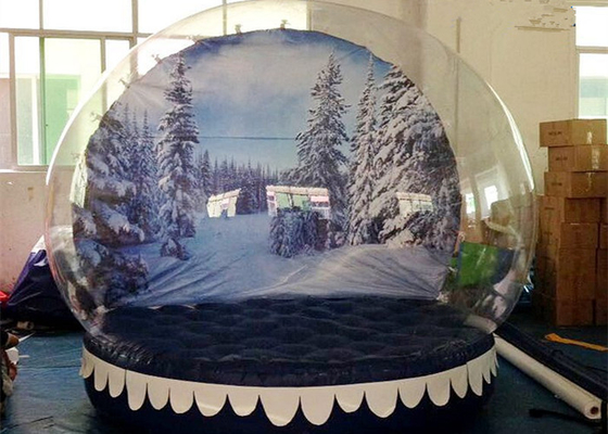 China Tienda clara inflable personalizada de la bóveda de los globos de la nieve de la Navidad al aire libre proveedor