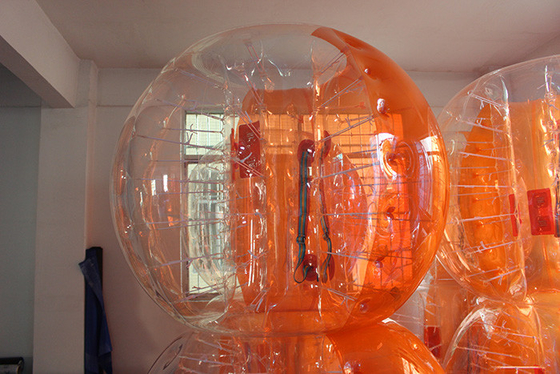 China Balón loco humano de fútbol inflable anaranjado de la burbuja CE/UL aprobado proveedor