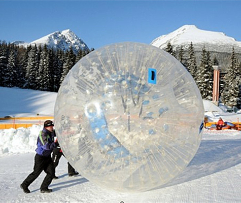 Bola humana inflable del hámster de la bola inflable transparente de 1.0m m TPU Zorb diámetro de los 3.0m de los x 2.0m proveedor