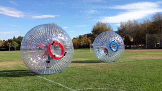 Bola humana inflable del hámster de la bola inflable transparente de 1.0m m TPU Zorb diámetro de los 3.0m de los x 2.0m proveedor