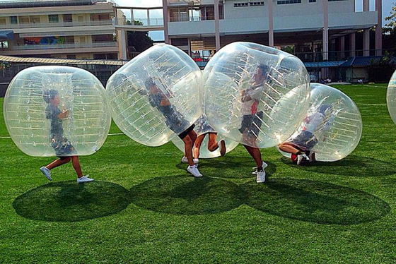 Balón de fútbol inflable de la burbuja del color transparente, diámetro bola humana de la burbuja de 1,5 M proveedor